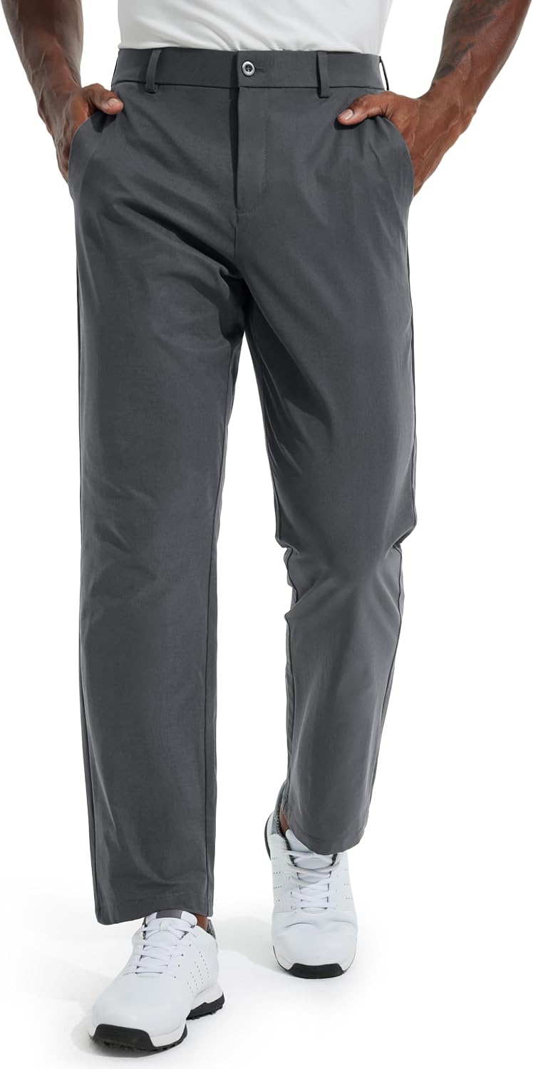Men's Golf Pants 30"/32"/34" Lightweight Stretch Work Dress Office Travel Slacks Business Casual Trousers