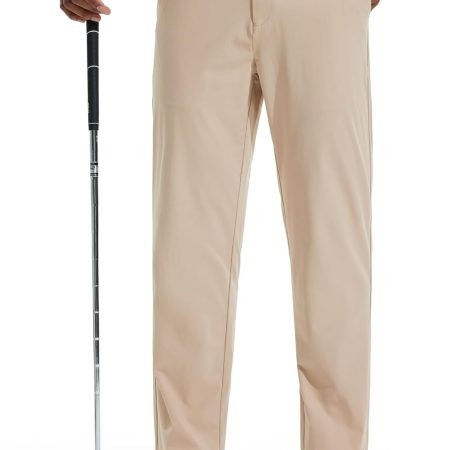 Men's Golf Pants 30"/32"/34" Lightweight Stretch Work Dress Office Travel Slacks Business Casual Trousers