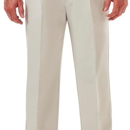 Men's  Classic Fit Pleat Front Hidden Expandable Waist Pant- Regular and Big & Tall Sizes