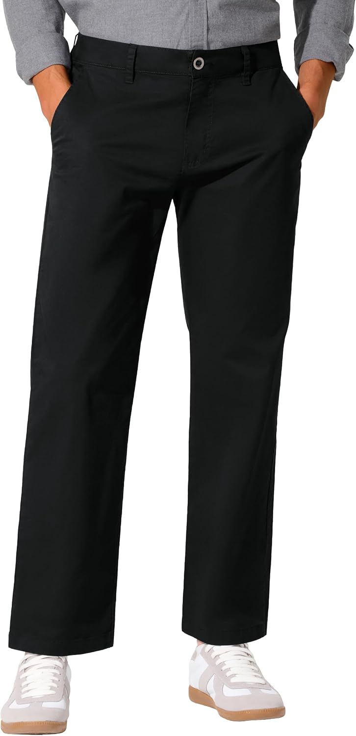 Mens Golf Pants Work Dress Pants Casual Pants Classic Flat-Front Stretch Chino Pant