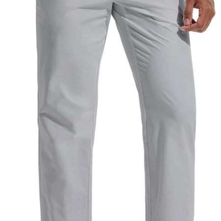 Men's Golf Pants 30"/32"/34" Lightweight Stretch Work Dress Office Travel Slacks Business Casual Trousers