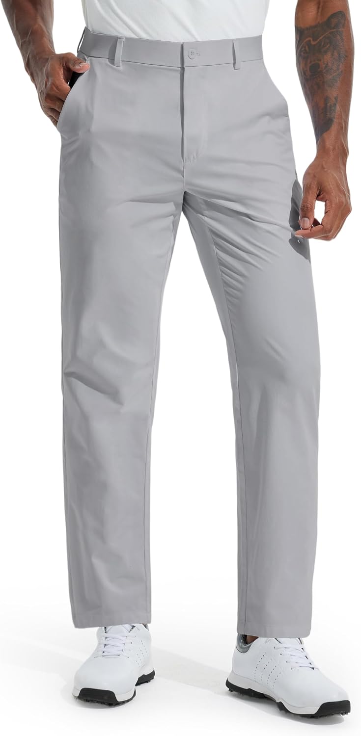 Men's Golf Pants 30"/32"/34" Lightweight Stretch Work Dress Office Travel Slacks Business Casual Trousers