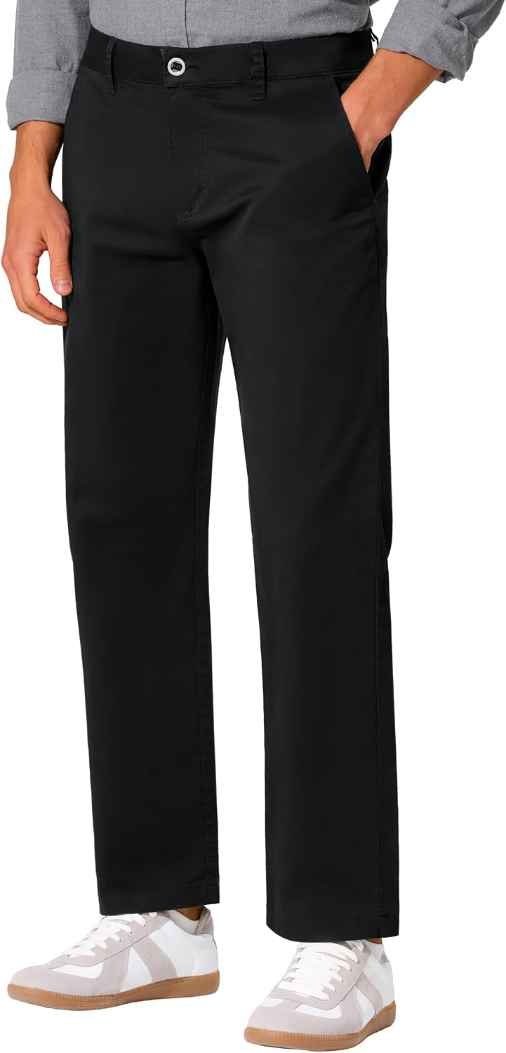 Mens Golf Pants Work Dress Pants Casual Pants Classic Flat-Front Stretch Chino Pant - Image 2