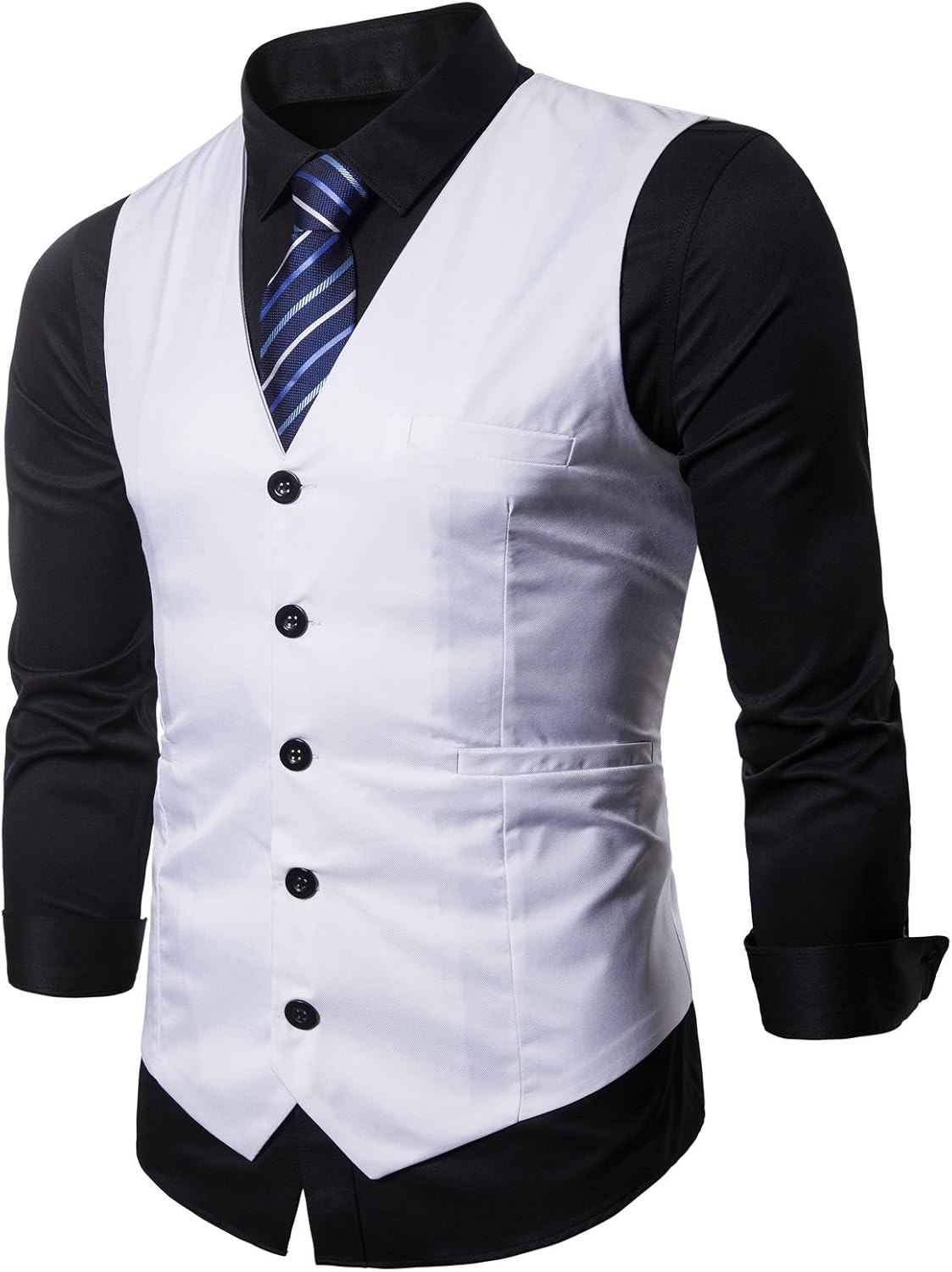Mens Formal Business Vest for Suit or Tuxedo - Image 2