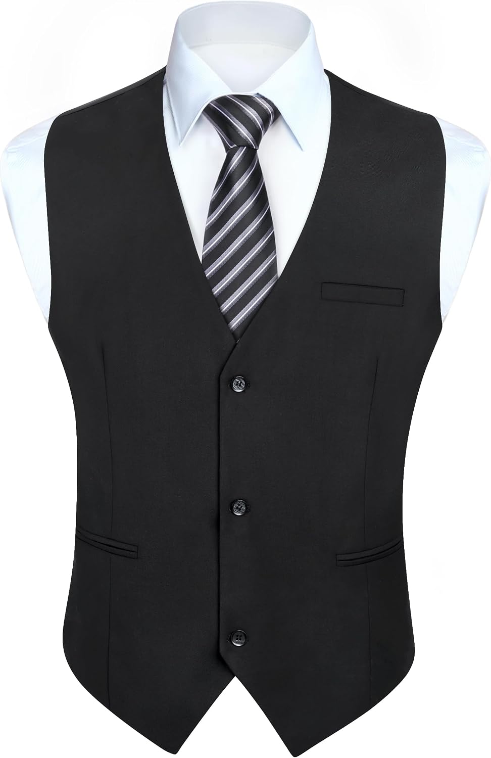 Mens Suit Vest Business Formal Dress Vests for Men Solid Color Casual Wedding Tuxedo Party Waistcoat