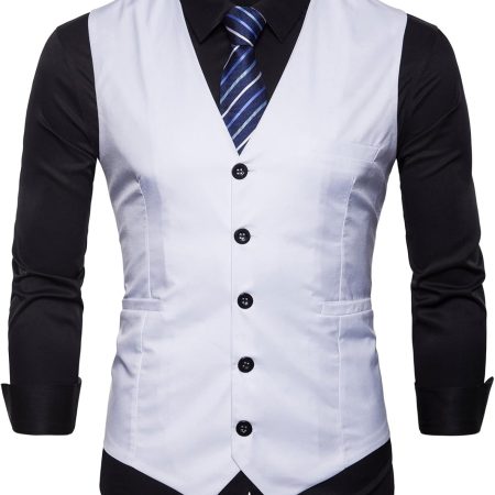 Mens Formal Business Vest for Suit or Tuxedo