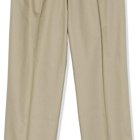 Men's Classic Fit  Cotton Stretch Pants-Pleated (Regular and Big & Tall)