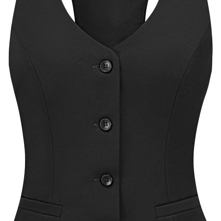 Waistcoat Vest for Women Racerback Button Up Fashionable Casual Dress Suit Vest Top