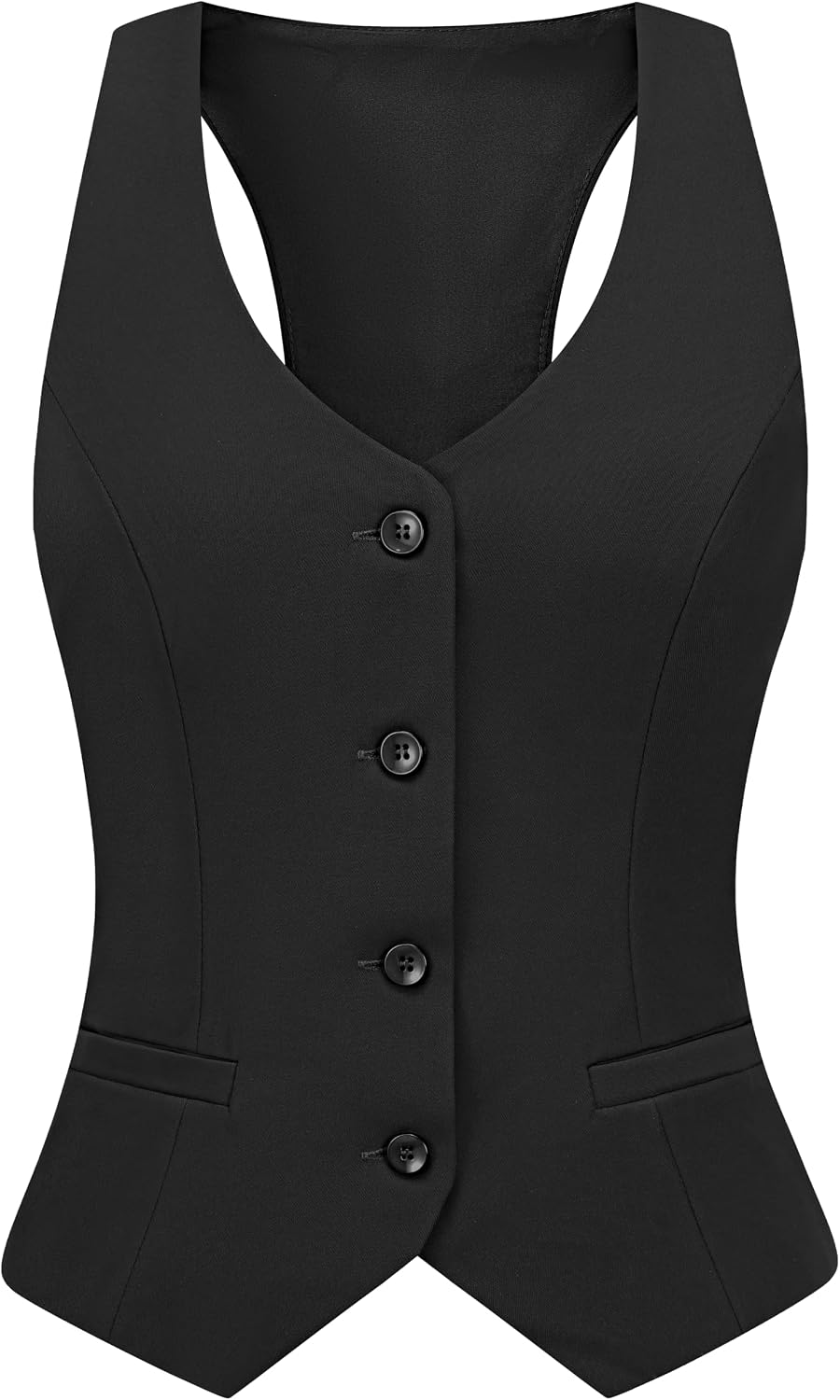 Waistcoat Vest for Women Racerback Button Up Fashionable Casual Dress Suit Vest Top
