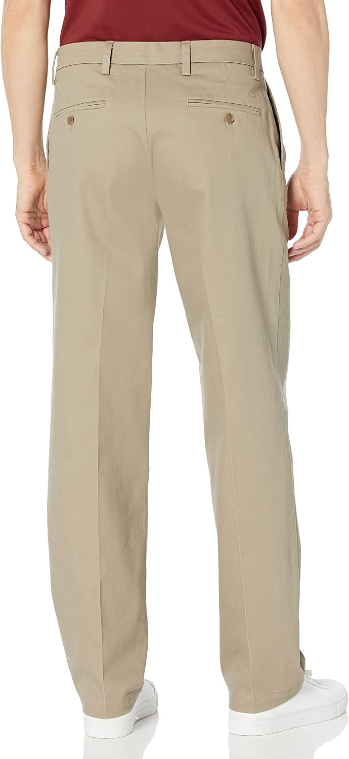 Men's Classic Fit Cotton Stretch Pants-Pleated (Regular and Big & Tall) - Image 2