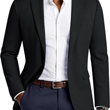 Men's Lightweight Sport Coat Casual One Button Blazer Breathable Sportcoat