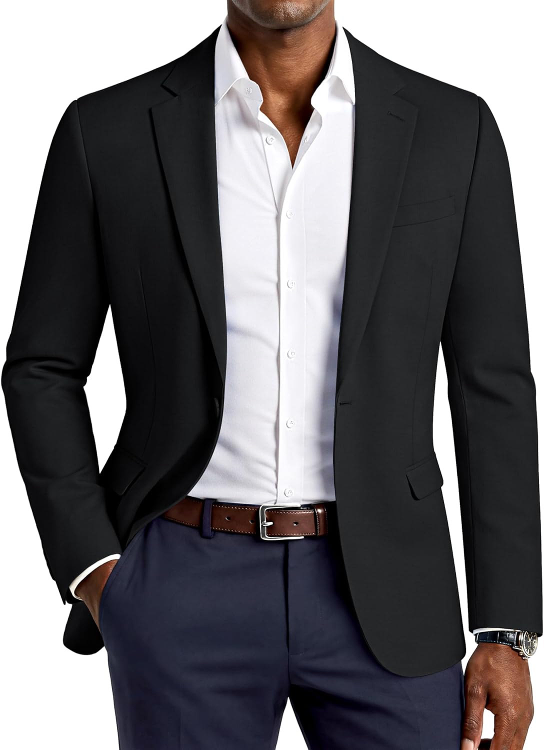 Men's Lightweight Sport Coat Casual One Button Blazer Breathable Sportcoat