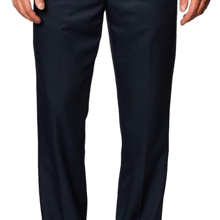 Men's Classic-Fit Expandable-Waist Flat-Front Dress Pant