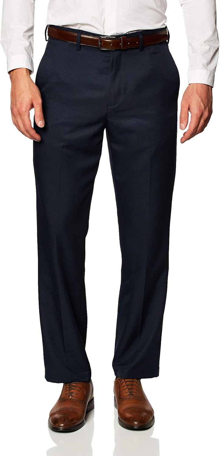 Men's Classic-Fit Expandable-Waist Flat-Front Dress Pant