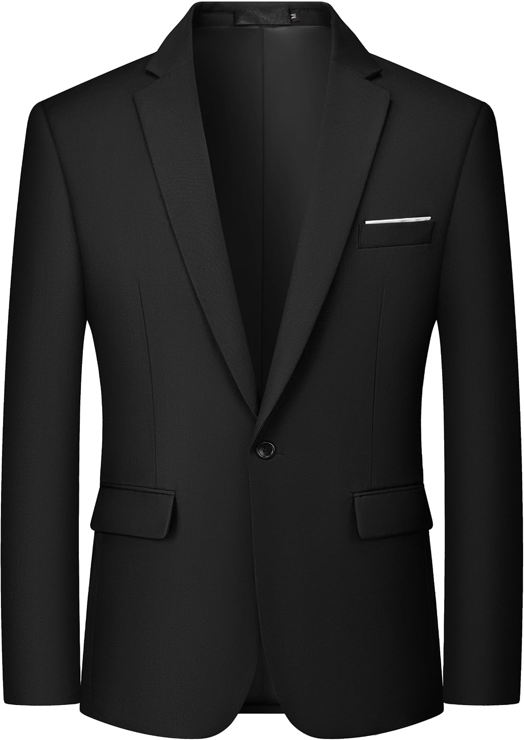 Men's One Button Blazer Casual Solid Color Suit Jacket Slim Fit Lightweight Sport Coats Blazers
