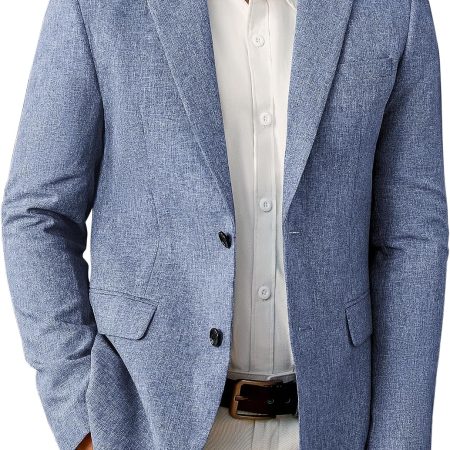 Mens Sport Coats Casual Blazer Two Button Lightweight Business Suit Jacket