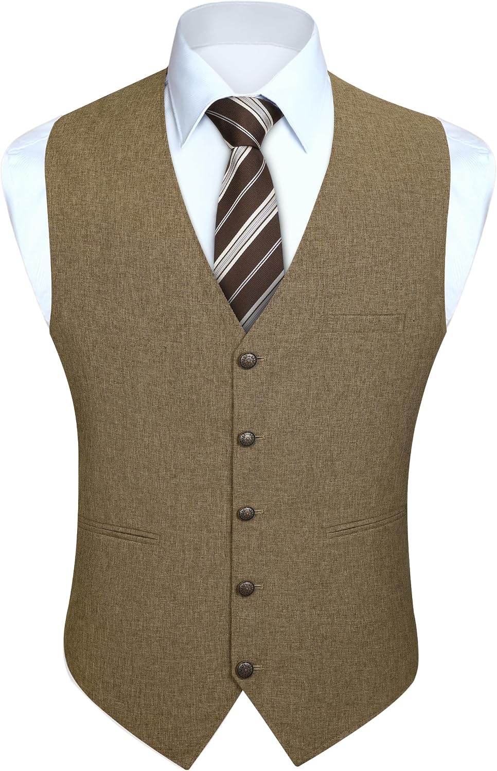 315 Men's Suit Vest Vintage Tuxedo Vests for Men Business Formal Dress Suit Prom Waistcoat with 3 Pocket
